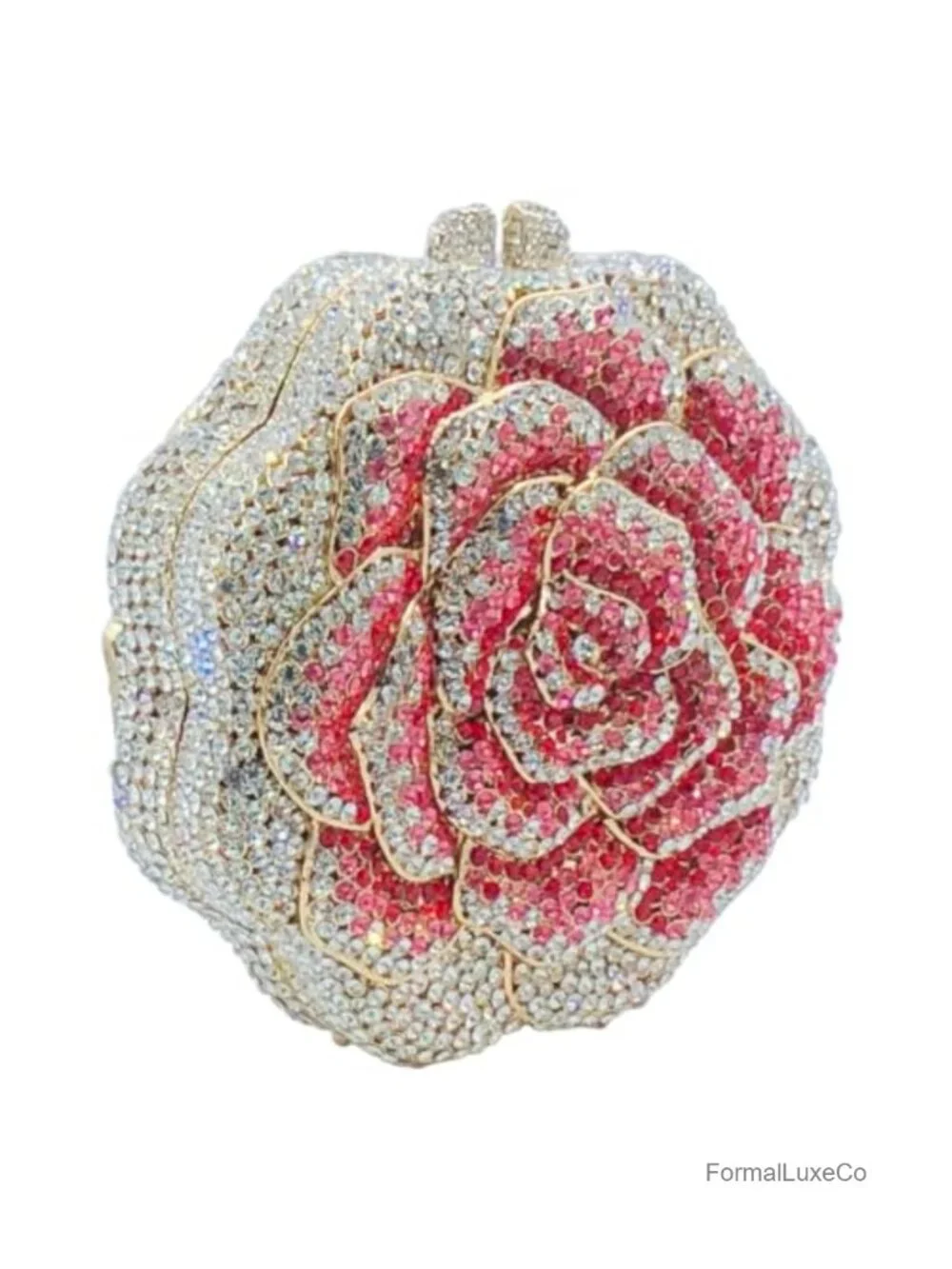 Crystal Clutch Purse Flower Evening Bag Wedding Party Prom Rhinestone Floral